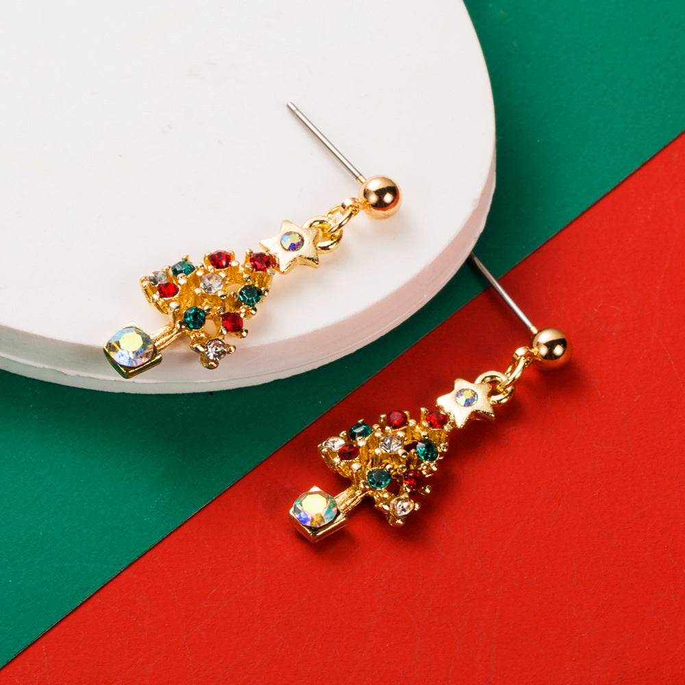 Wholesale Christmas S925 Silver Needle Cartoon Earrings